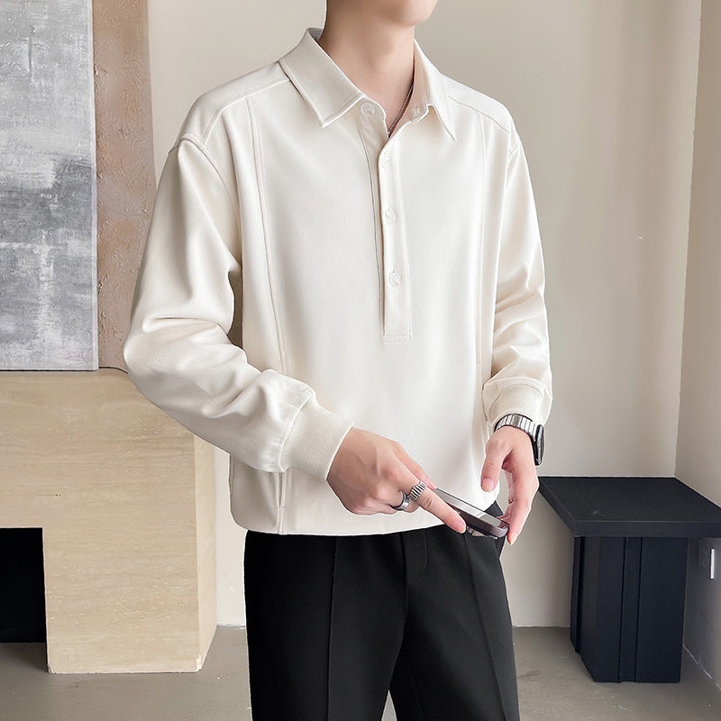 Herrer moderne Button-Up Pullover Sweater Stilla
