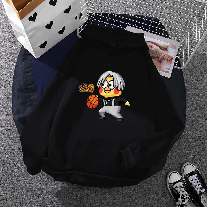 Kvinders hoodie med kreativt basketballmotiv Stilla