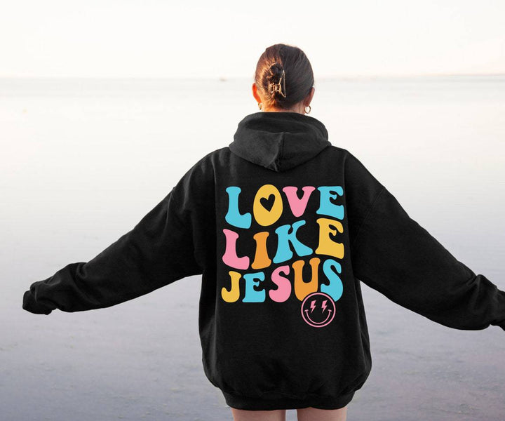 Kvindernes Oversized Hoodie med Farverig Print Skovae