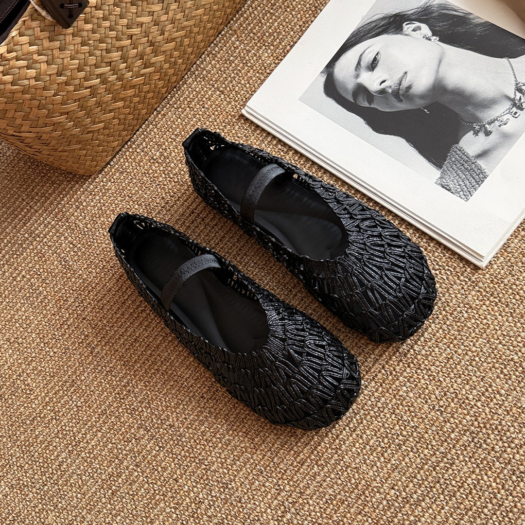Femme Elegant Udsmykkede Mary Jane Flats Stilla