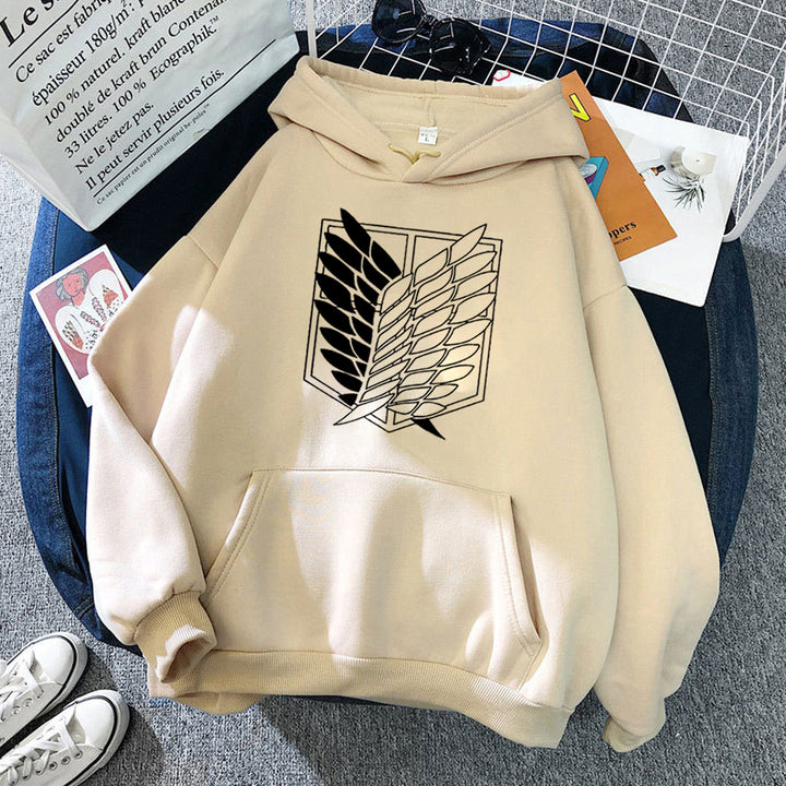 Damehoodie med ekstraordinært grafisk design Skovae