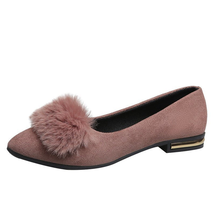 Dame ballerinas med elegant fløjl applikation og glitrende accenter Stilla