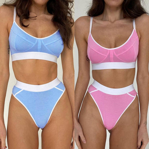 Dame Bikini-sæt med sømløs pasform og justerbare stropper Skovae