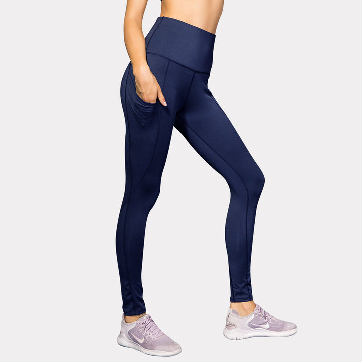 Dame Højskårede Fitness-Leggings med praktiske sidelommer og optimal bevægelsesfrihed Stilla