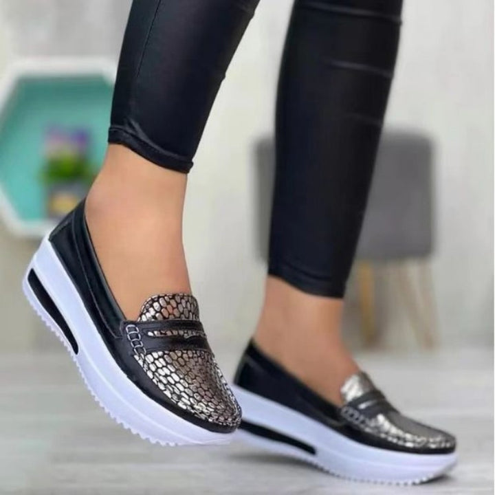 Dame Elegante Metalliske Slippers Stilla