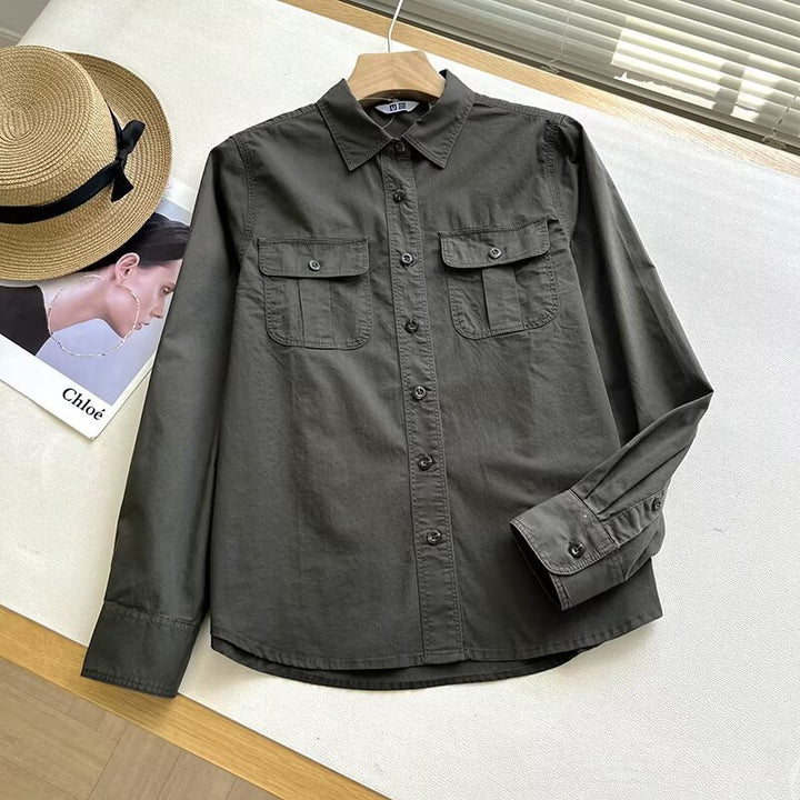 Kvinder casual skjorte bluse med praktiske brystlommer Stilla