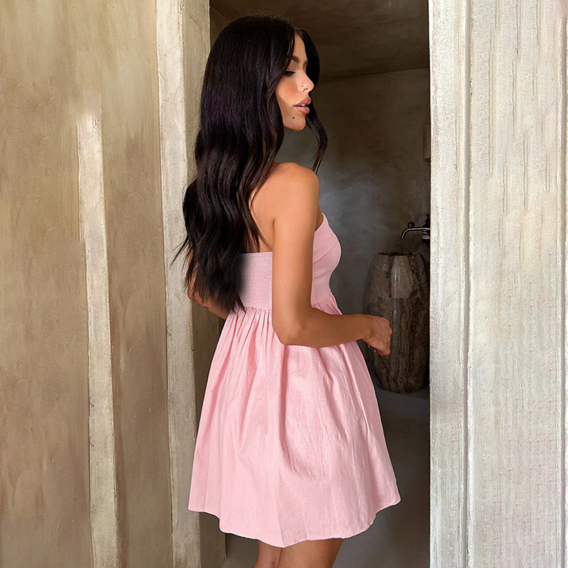 Dame Strapless Udstillet Mini Kjole Stilla