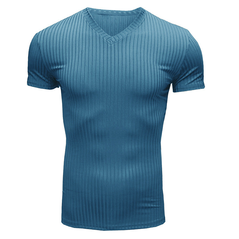 Herrer V-hals sportstrøje med ribbet design Stilla