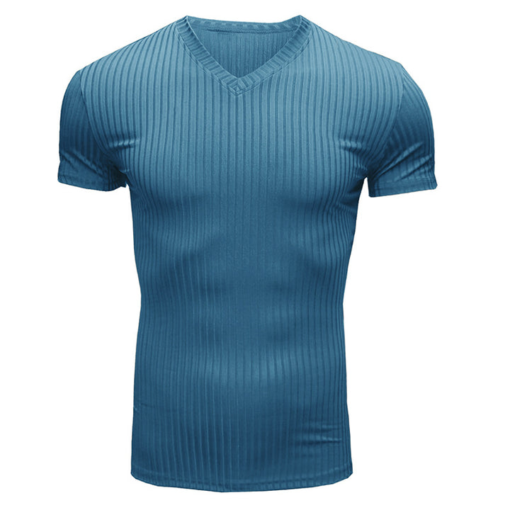 Herrer V-hals sportstrøje med ribbet design Stilla