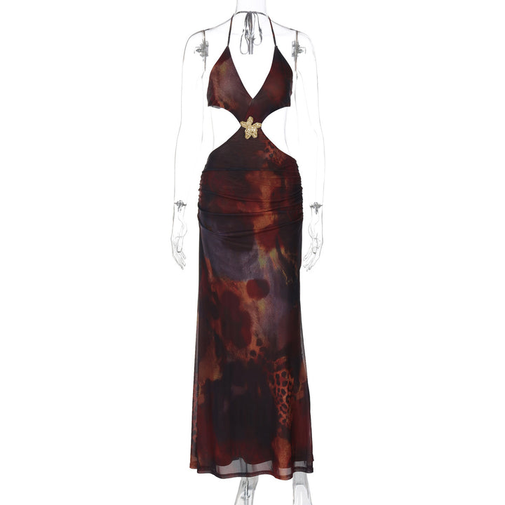 Dame Maxi-kjole med forførende cut-out og innovativ draperingsdesign Stilla