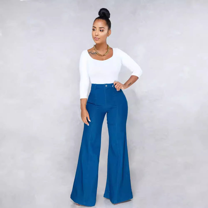 Dame Høj talje Bootcut-jeans med stilfuldt snit og retro-inspireret silhuet Stilla