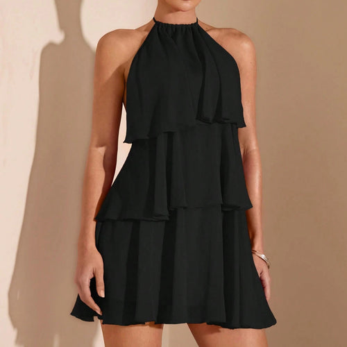 Dame sommerkjole med fine ruffles detaljer Skovae