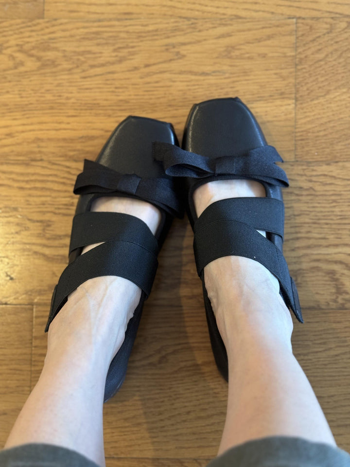 Dame Chunky Metal Tå Slip-On Sandaler Stilla