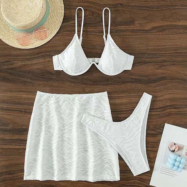 Dame Tekstureret Blonde Bikini Sæt Stilla