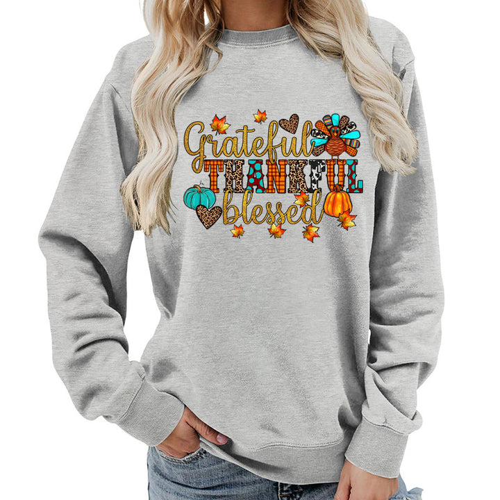 Kvinders sweatshirt med efterårstak motiv Stilla
