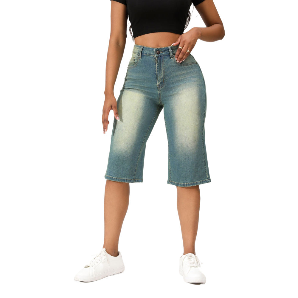 Dame jeans-bukser med høj talje og afslappet pasform Stilla