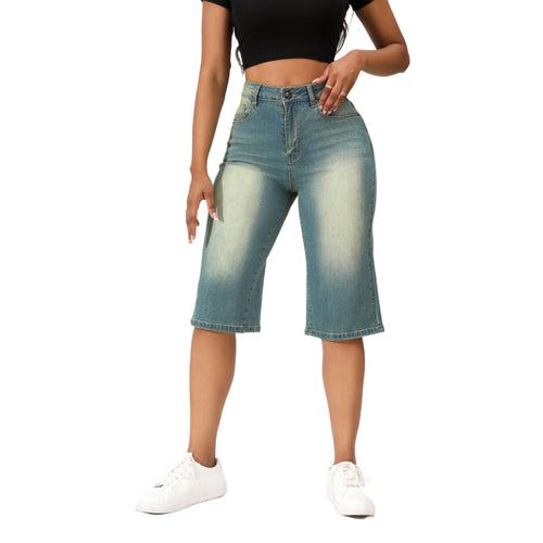 Dame jeans-bukser med høj talje og afslappet pasform Stilla