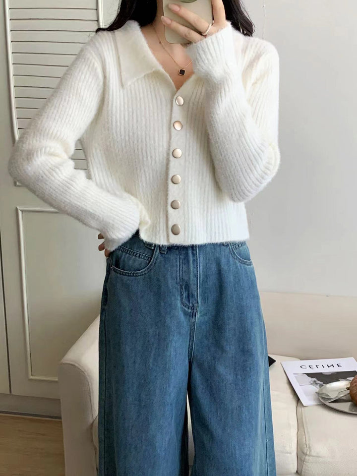 Kvinders cardigan med knapdesign og blødt materiale Stilla
