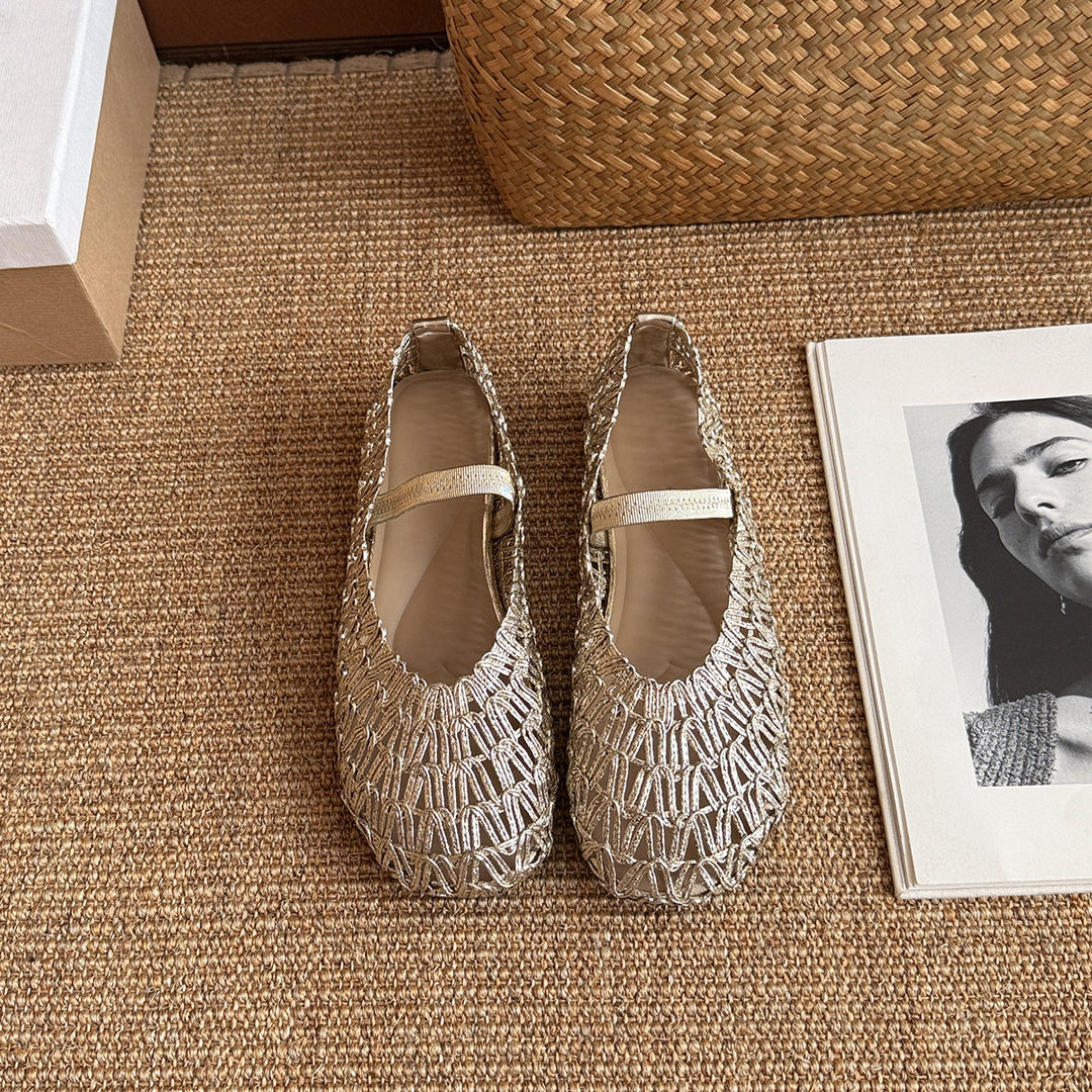 Femme Elegant Udsmykkede Mary Jane Flats Stilla