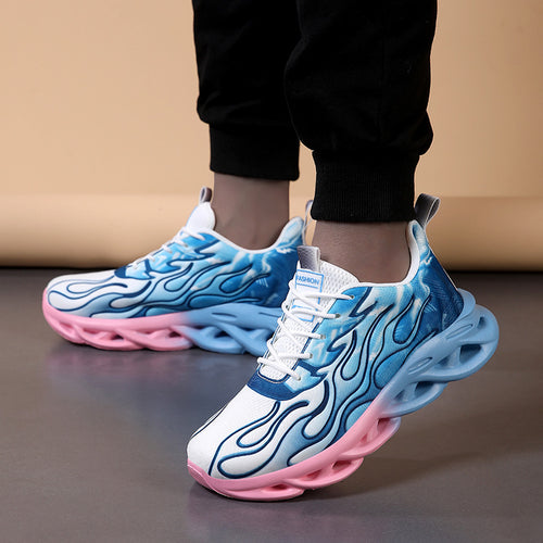 Herrer Stilfulde Performance Sneakers med Flamme Design Stilla