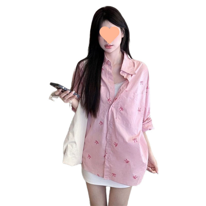Femme Casual Oversized Knap-ned Skjorte Stilla