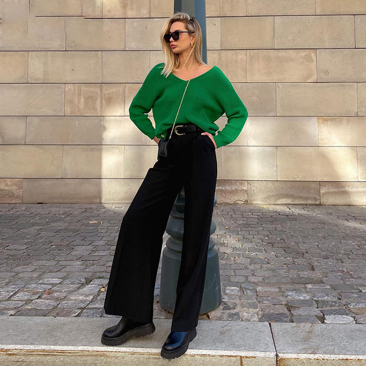 Dame Bred Chinobukser med elegant liv Stilla