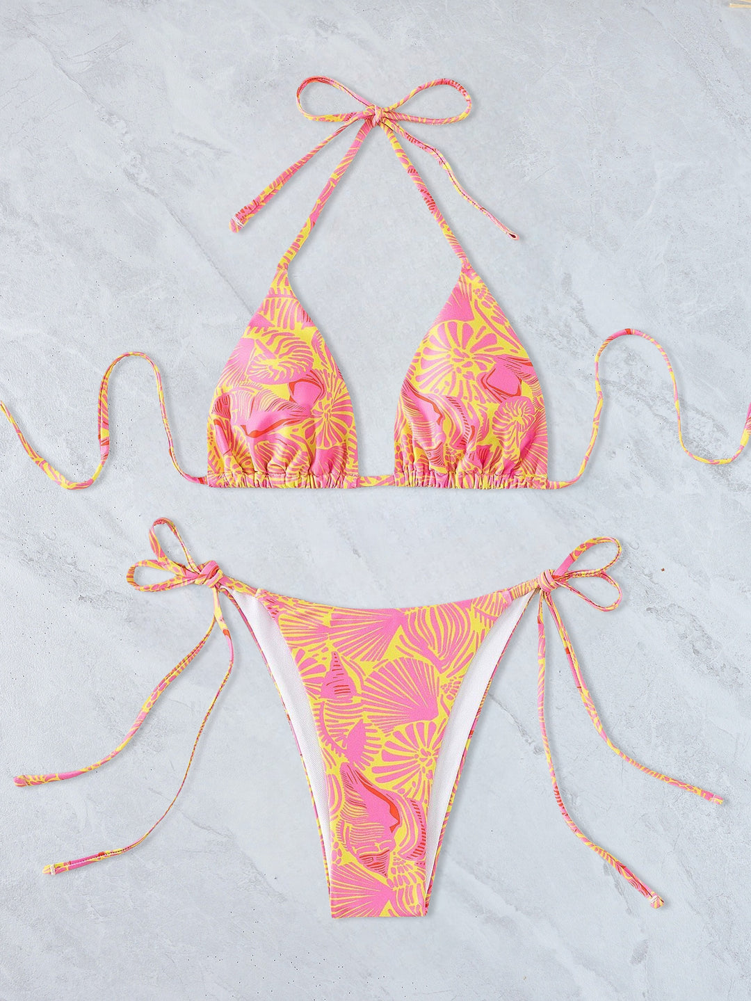Femme Triangle Bikini Sæt med justerbare bånd Stilla 1750313606