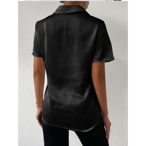 Dame elegant satinbluse Skovae