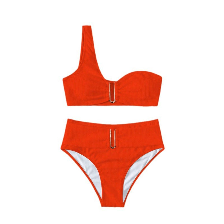 Dame Bikini-sæt med slidstærk høj talje og stilfuldt clasp-design Stilla