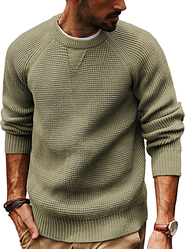 Herre strikkepullover med struktureret design Stilla