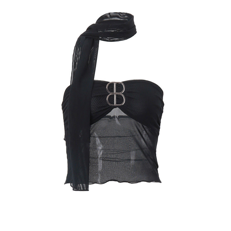 Damer Elegant Cut-Out stropløst Top Stilla