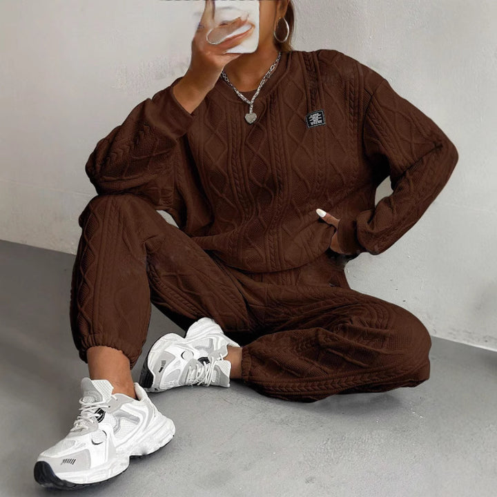 Dame Striklook Fritidsdragt Stilla