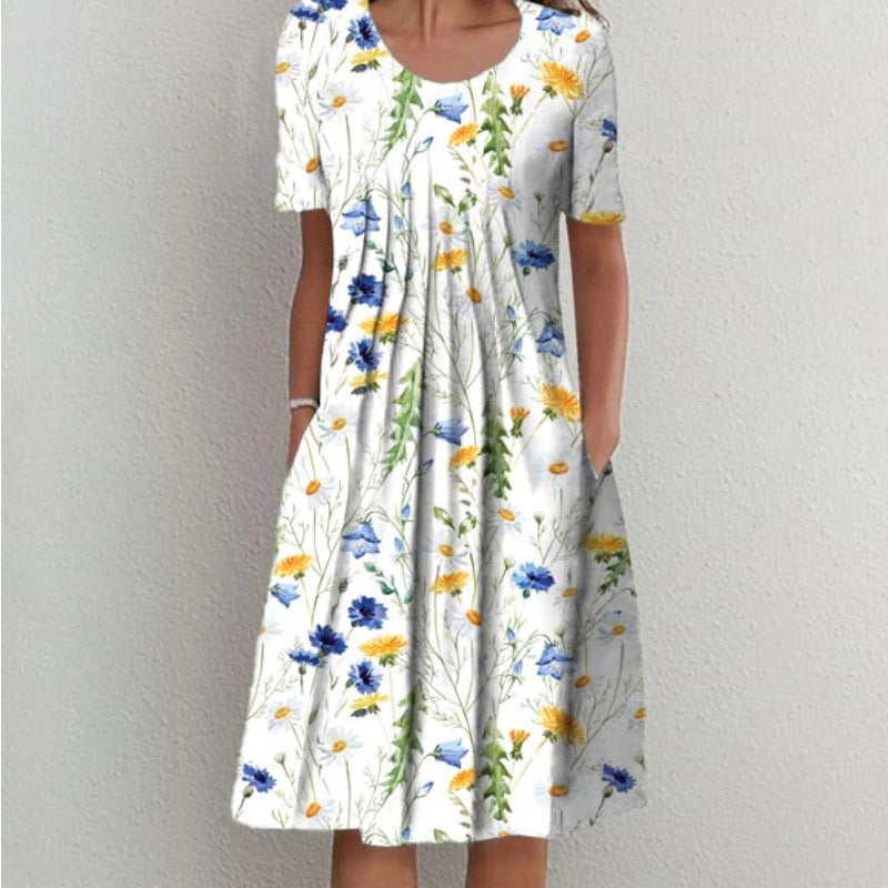 Kvinder Floral Print Afslappet Maxi Kjole Stilla