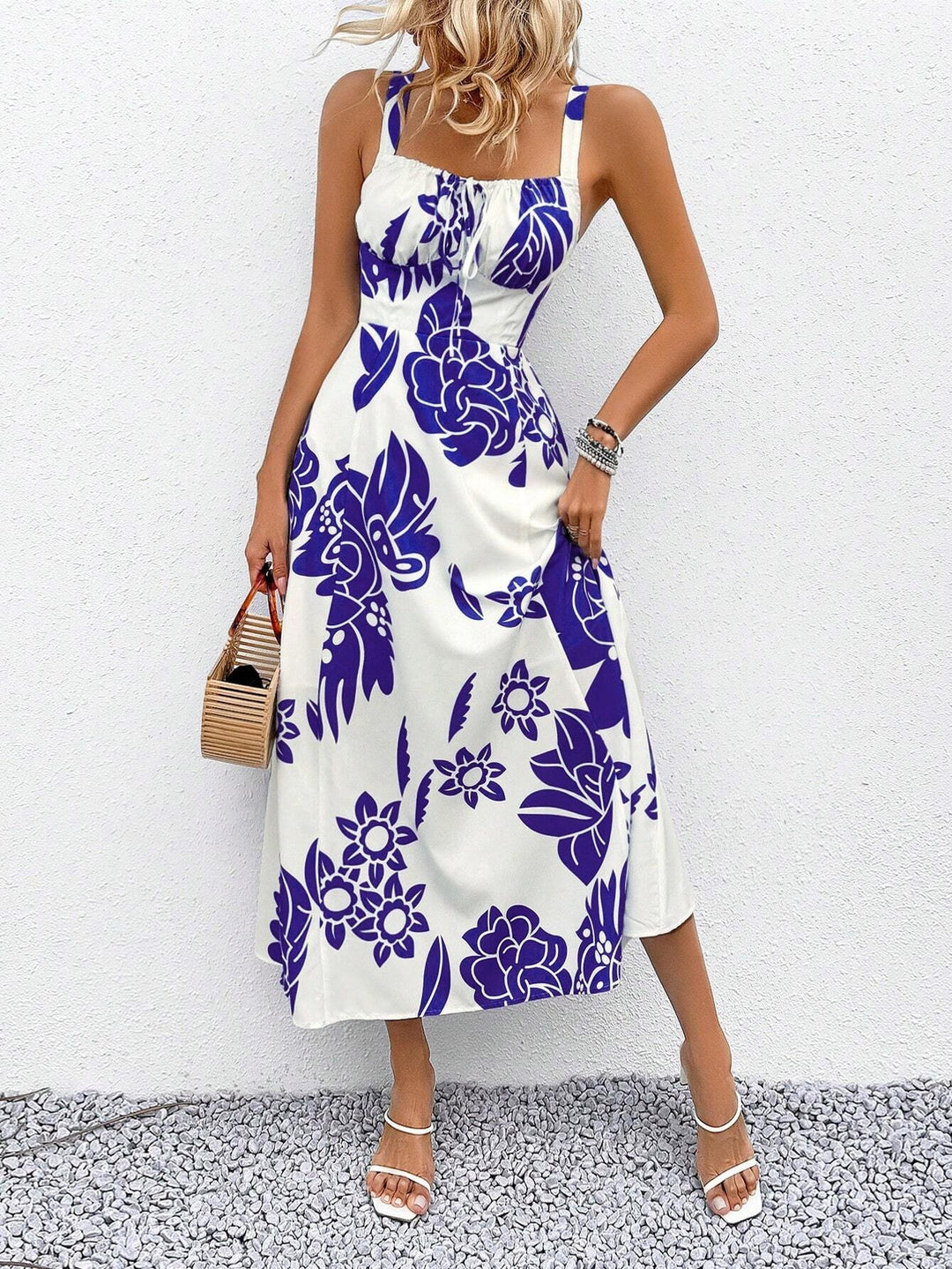 Dame Maxi Kjole med floral tryk Stilla
