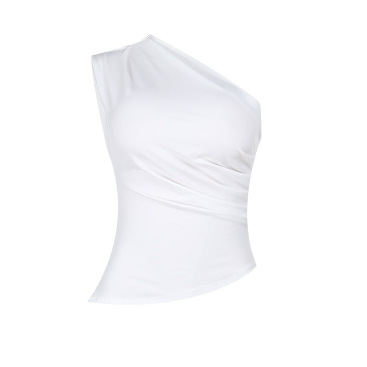 Damer Ensides Top med elegant snit Skovae
