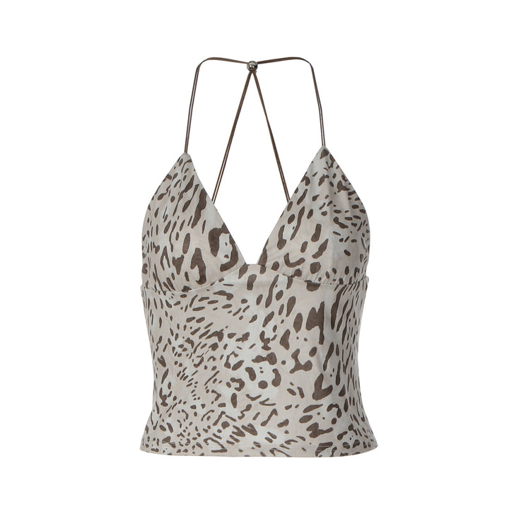 Dame Animal Print Top Skovae