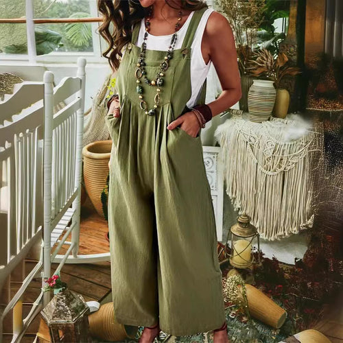 Kvinder justerbare stropper bredbenet jumpsuit Stilla
