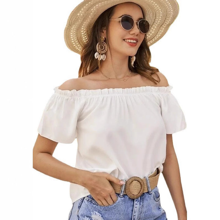 Dame Off-Shoulder Ruffleskjorte Stilla