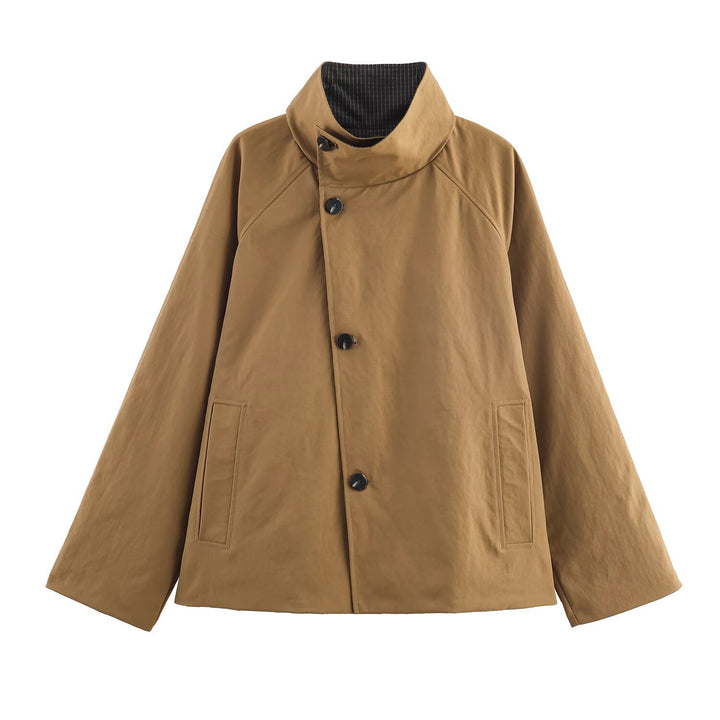 Dame urban oversized jakke med høj krave Stilla
