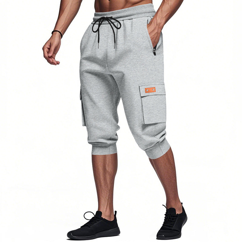 Herrer casual Cargo-joggingbukser med elastisk talje og praktiske lynlås lommer Stilla