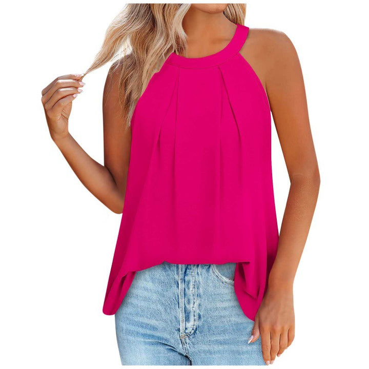 Dame Løs Bluse med Plissering Stilla