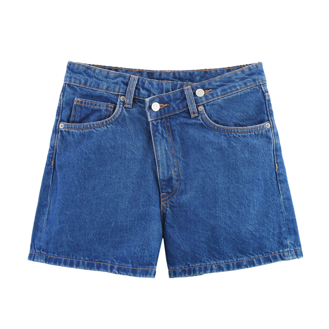 Femme Rivet Høj Talje Denim Shorts Stilla
