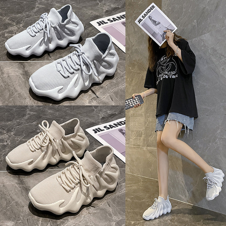 Dame Åndbare Lifestyle Sneakers med unikt design og fleksibel sål Stilla