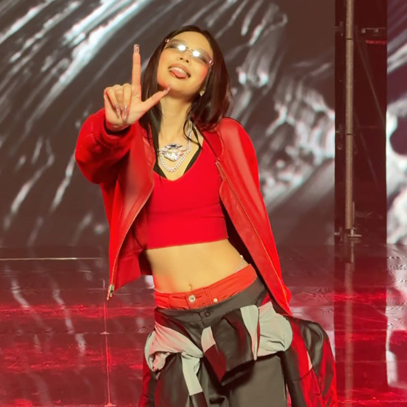 Dame Crop-Top med justerbart stropdesign og tætsiddende snit Stilla