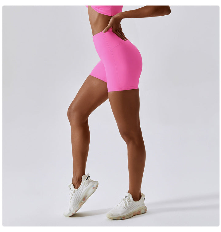 Stilla | Farve Nude Feel Yoga Shorts Høj Talje Tætte Sports Leggings Til Hofte Løftende Løb Workout