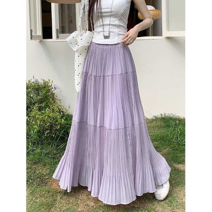 Dames maxi skirt med elegante plisseringer Stilla