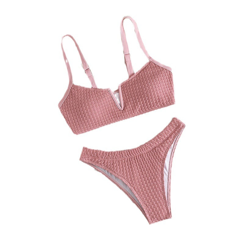 Dame Textureret Bralette Bikini Sæt Stilla