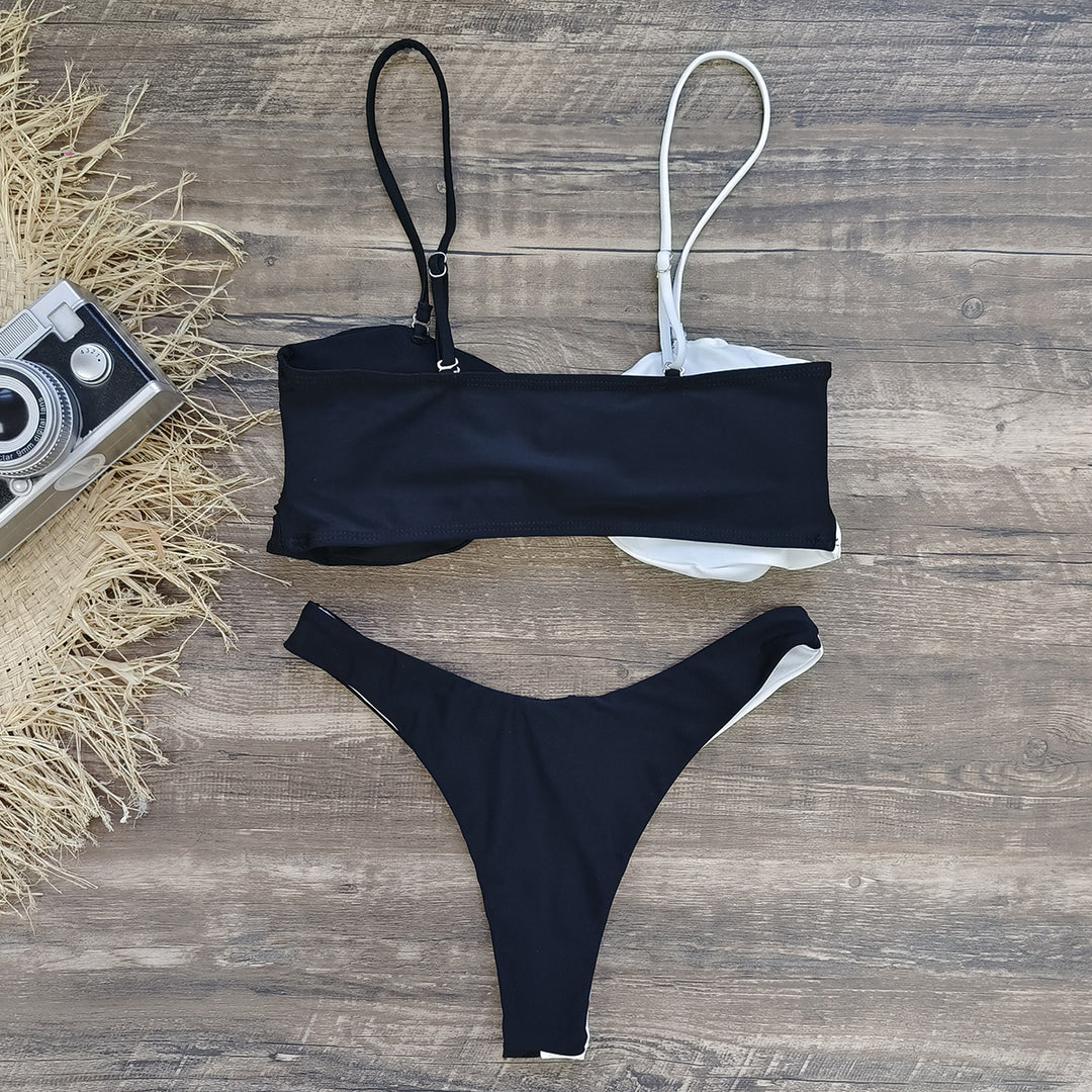 Dame Bikini-sæt med raffineret omslag design og voluminøs nederdel Stilla