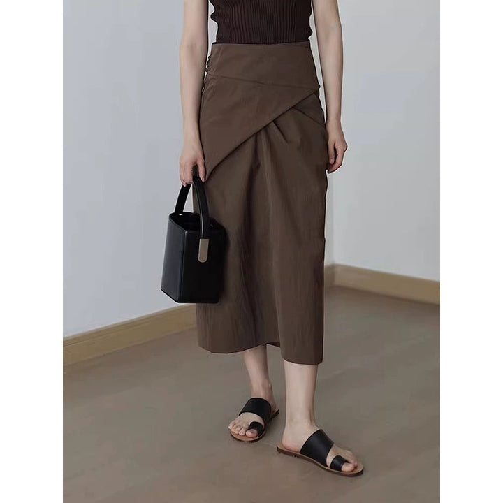 Dame elegant wrapped skirt med asymmetrisk snit og moderigtigt design Stilla