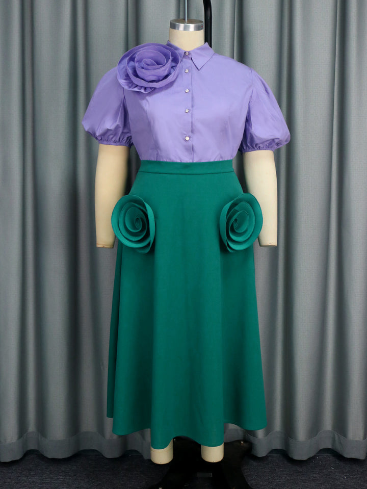 Dame Elegant kjole med voluminøse ruffles detaljer Skovae